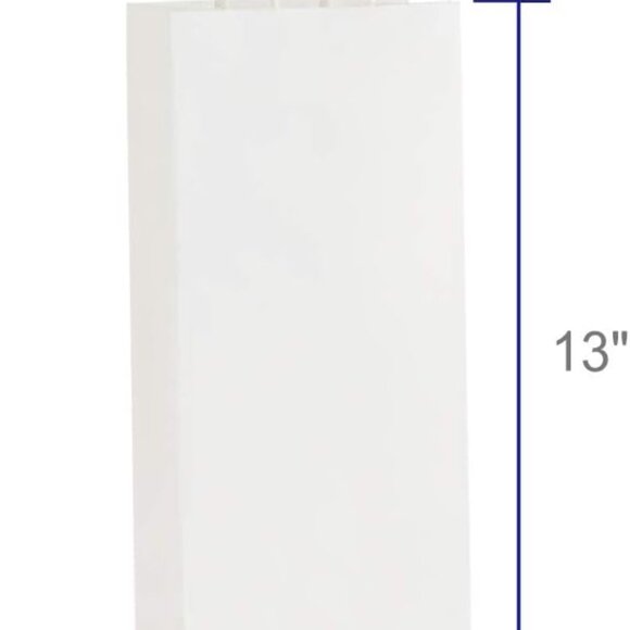 Greenii - 50 White Paper With Handles Kraft 5 * 3 * 12 Party Gift Bags - Picture 2 of 7